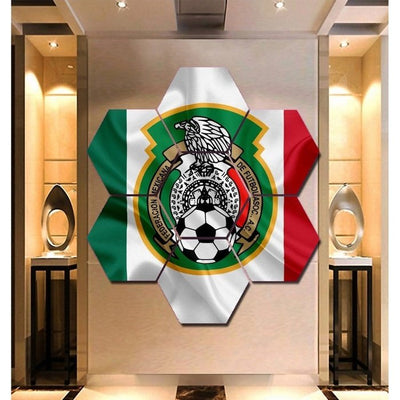 Mexico National Football Wall Art Canvas Painting Framed