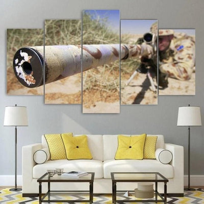 Military Sniper Wall Art Canvas Painting Framed