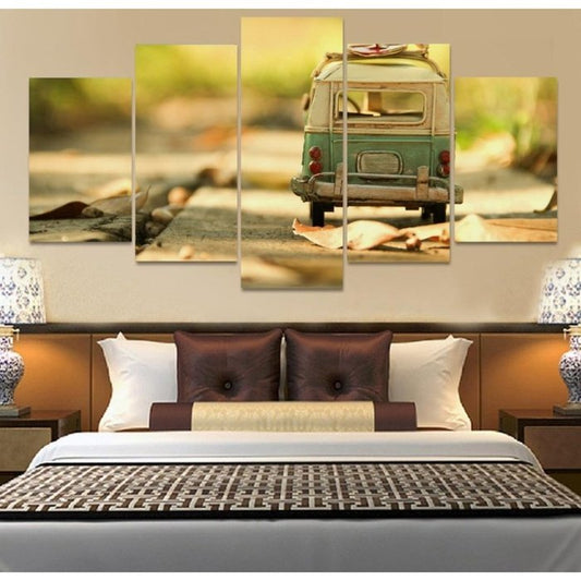 Mini Van Wall Art Canvas Painting Framed