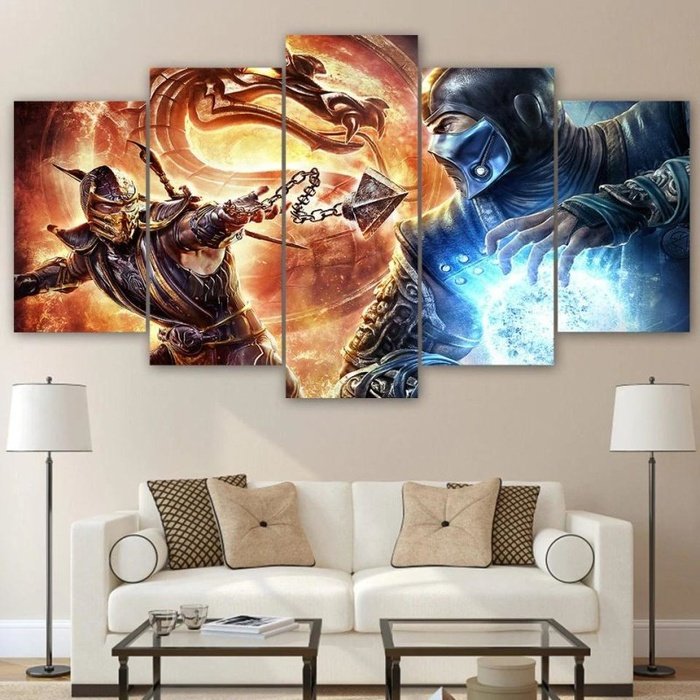 Mortal Kombat Wall Art Canvas Painting Framed
