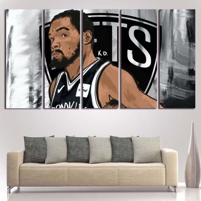 Nets Kevin Durant Canvas Wall Art Poster Framed Free Shipping