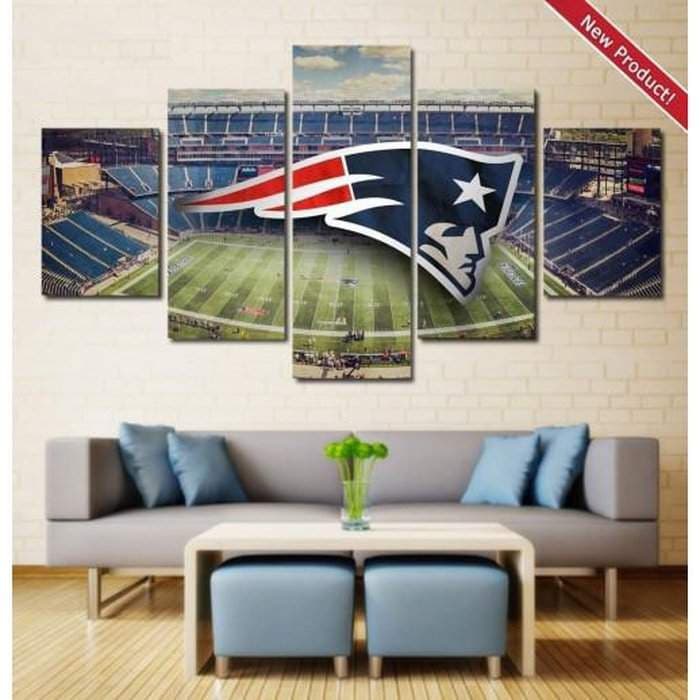 New England Patriots Wall Art Canvas Painting Pats Decor-SportSartDirect-