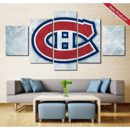 Montreal Canadiens Painting Canvas Decor Hockey Wall Art Poster