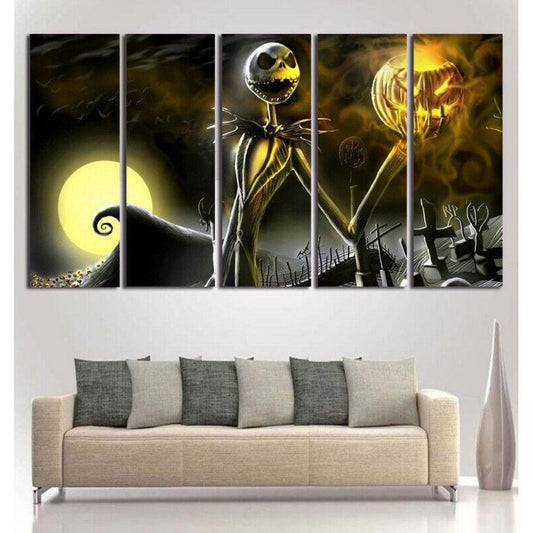 Nightmare Christmas Canvas Painting Framed Home Decor