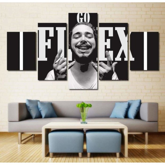 Post Malone Wall Art Painting Canvas Decor Framed Free Shipping