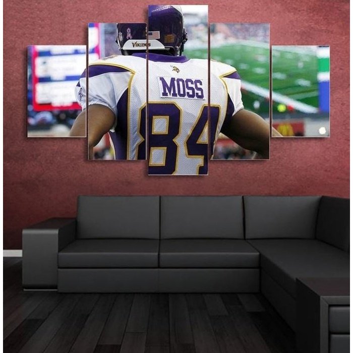 Randy Moss Wall Art Painting Canvas Framed Free Shipping