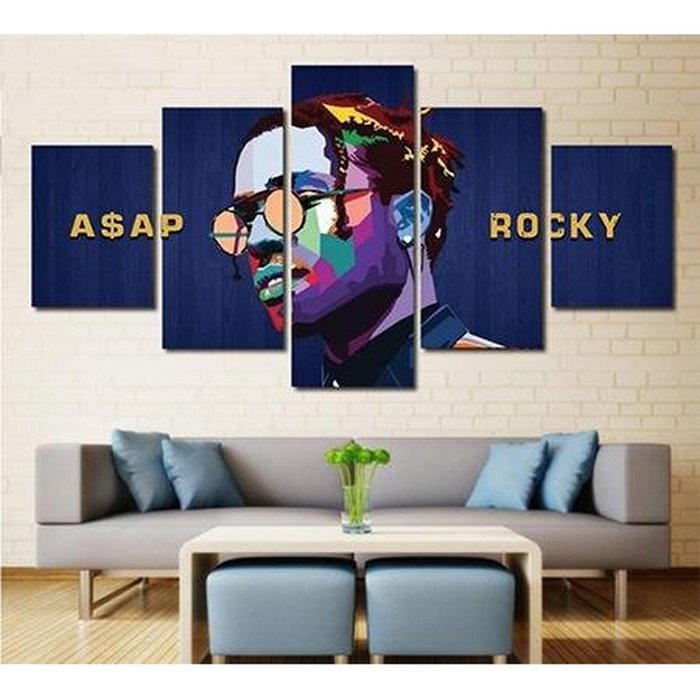 Rapper ASAP Rocky Wall Art Canvas Decor Framed