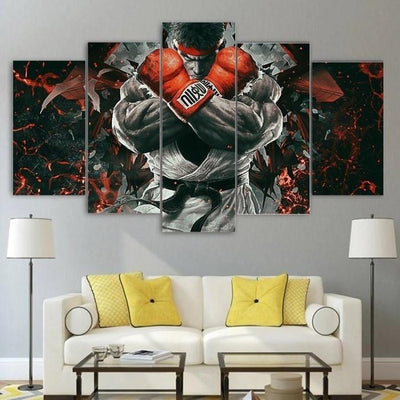 Ryu Street Fighter Wall Art Canvas Painting