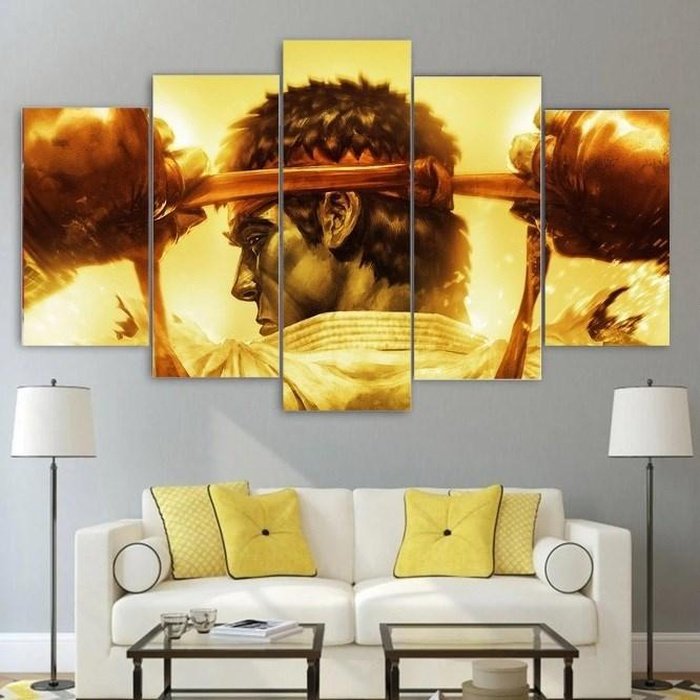 Ryu Street Fighter Wall Art Canvas Painting Framed