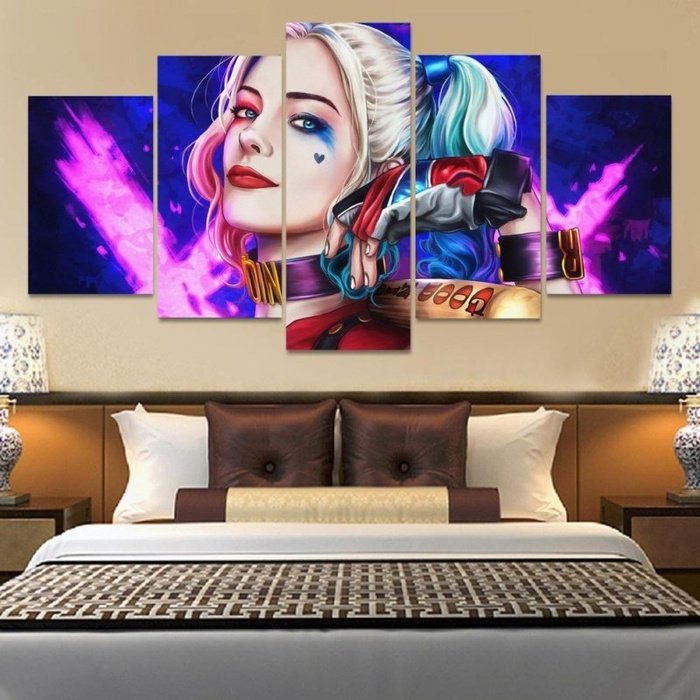 Scuicide Squad Harley Quinn Wall Art Canvas Painting Framed