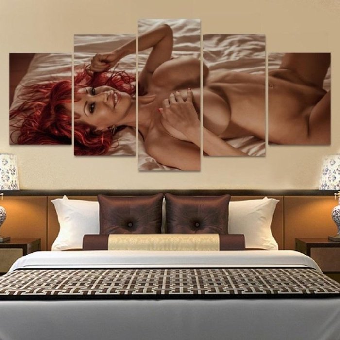 Sexy Redhead Nude Model Bianca Beauchamp Canvas Painting