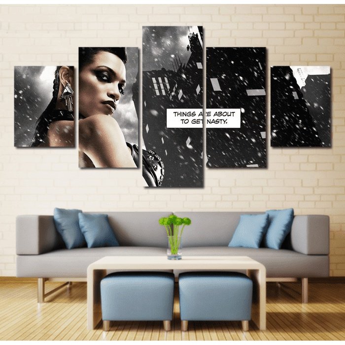 Sin City Wall Art Rosario Dawson Painting Canvas Framed