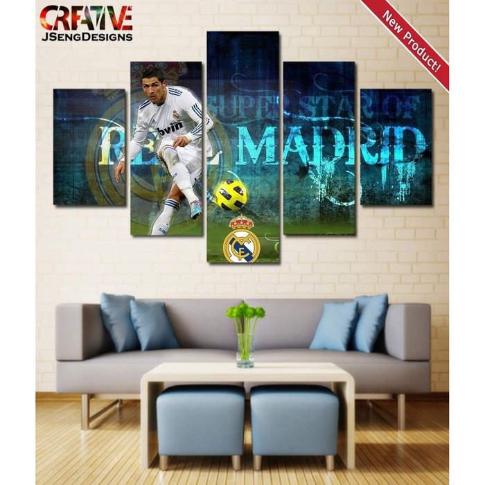 Madrid Ronaldo Wall Art Painting Canvas Decor Poster Print
