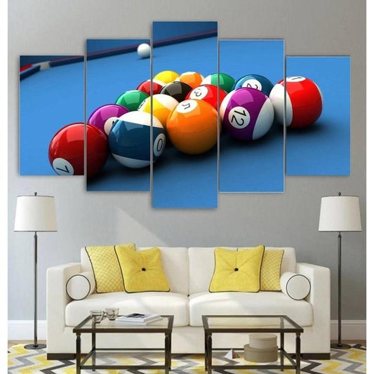 Sports Pool Table Wall Art Canvas Painting Framed