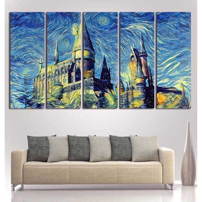 Stary Night Harry Potter Canvas Art Prints Poster Painting Framed