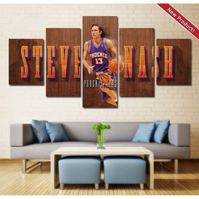 Steve Nash Wall Art Canvas Painting Framed Home Decor