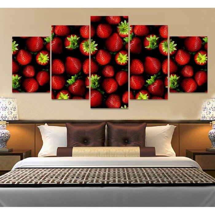 Strawberry Food Fruits Wall Art Canvas Painting