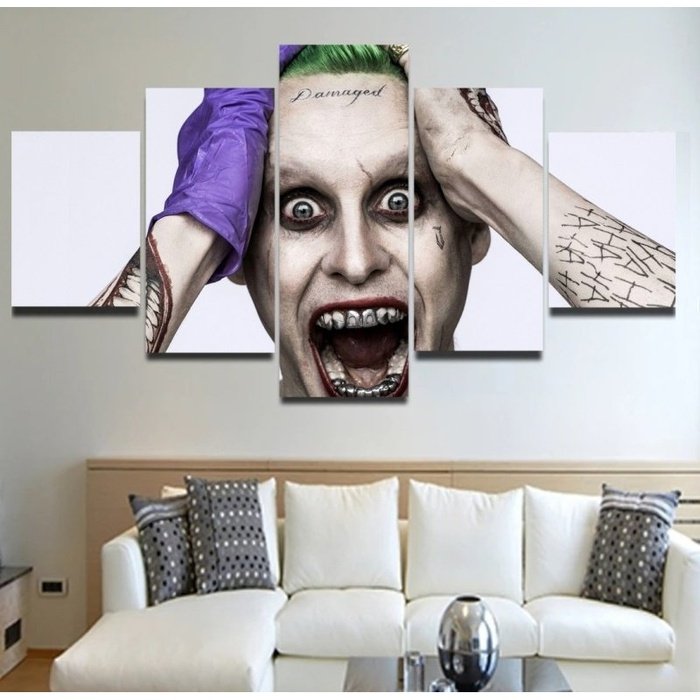 Suicide Squad Joker Wall Art | Canvas Painting Framed | Home Decor