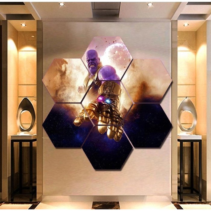 Supervillain Thanos Canvas Wall Art Decor Painting Framed