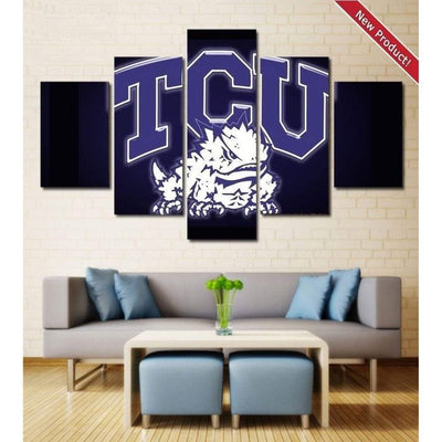 TCU Horned Frogs Wall Art Canvas Painting Framed Home Decor