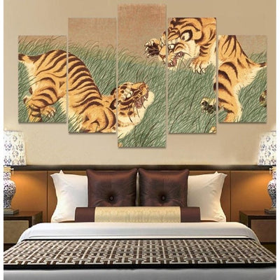 Tiger Wall Art Canvas Painting Framed