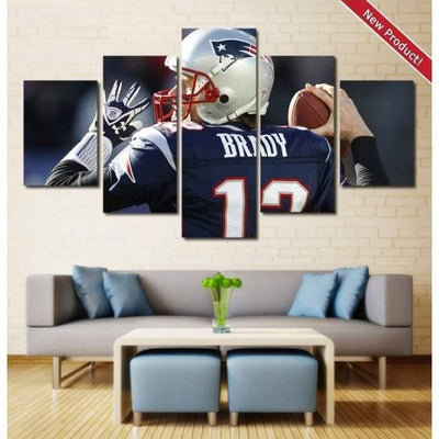 Tom Brady Canvas Art Framed Decor New England Patriots-SportSartDirect-