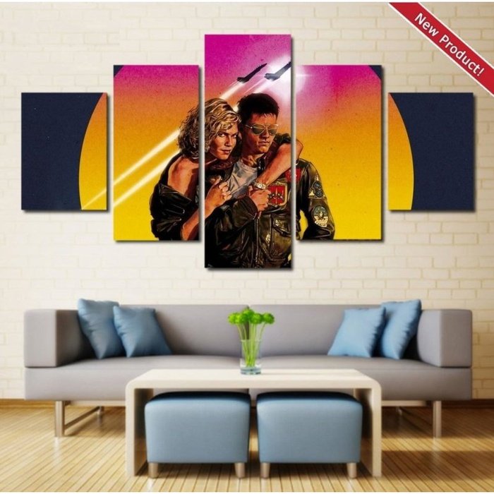 Top Gun Decor Canvas Art Prints Poster Painting Framed