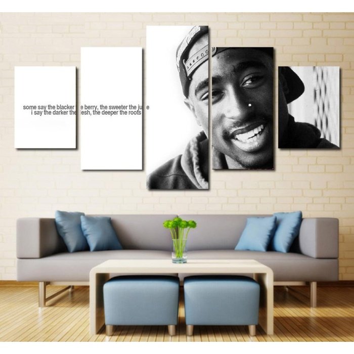 Tupac Amaru Shakur Wall Art Canvas Painting Framed Pac Quote