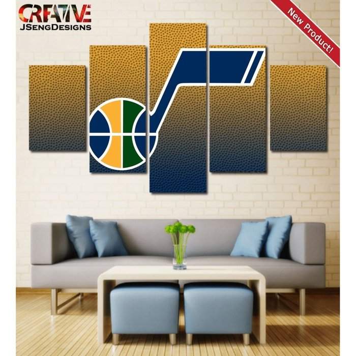 Utah Jazz Canvas Painting Wall Art Decor Poster-SportSartDirect-