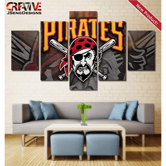 Pittsburgh Pirates Wall Art Canvas Painting Home Decor Poster-SportSartDirect-Pittsburgh Pirates Fan Art